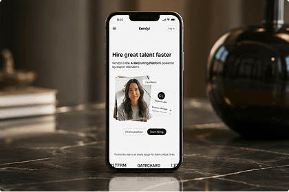 Kendyl website preview on a phone