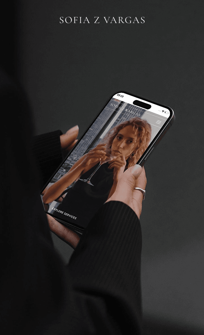 Sofia Vargas stylist website preview